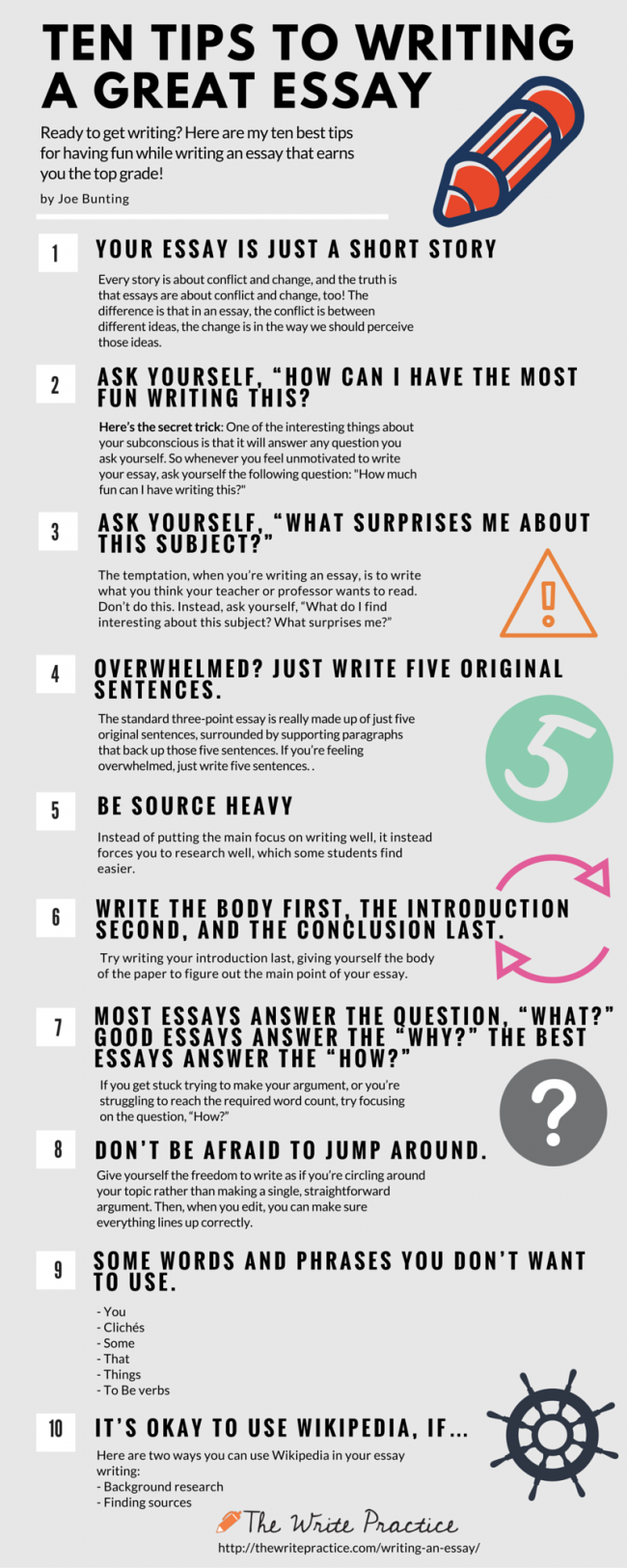 steps in writing a personal essay